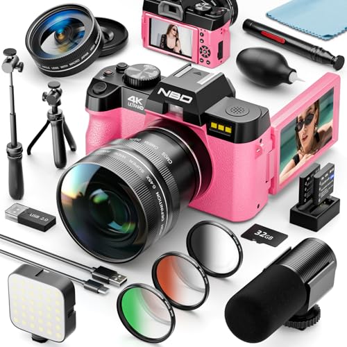NBD 4K UHD デジタルカメラ 32GBメモリーカード付き Amazon | NBD 4K 4800万画素・120FPSデジタルカメラ【Wi-Fiと